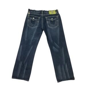 True Religion Ricky Super T Rare Yellow Tag Sz 42 Dark Wash